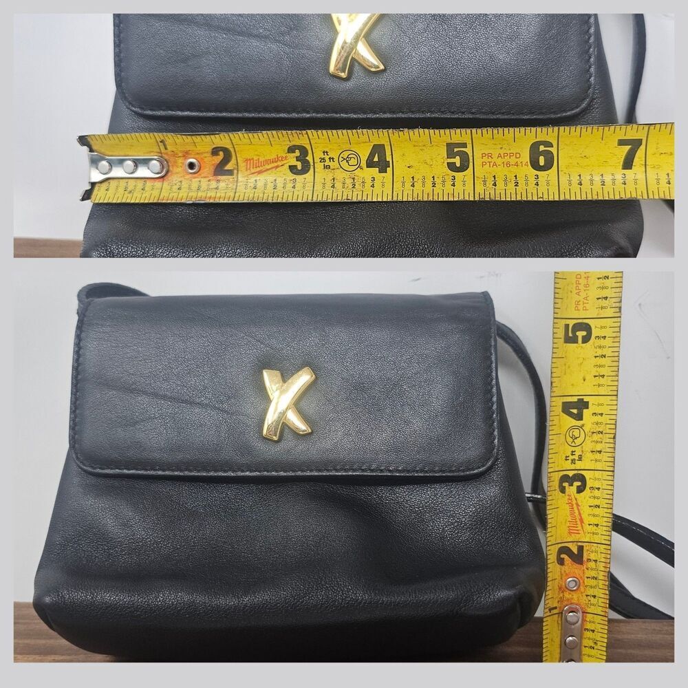 Paloma Picasso Vintage Black Soft Italian Leather Shoulder Crossbody Bag - Picture 13 of 13